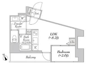 ルミーク根岸【7階】の間取り