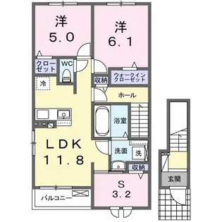 グランルッソ【2階】の間取り