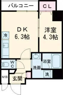 クオリタス浜田山【2階】の間取り