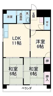 レジデンスファミール【1階】の間取り