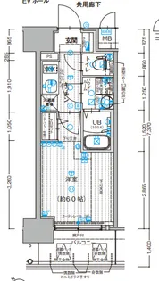 エスリード大阪デュアルゲート【701号室】の間取り