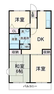 パークサイドマンション【206号室】の間取り