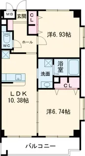 スカイプレイスⅢ【401号室】の間取り