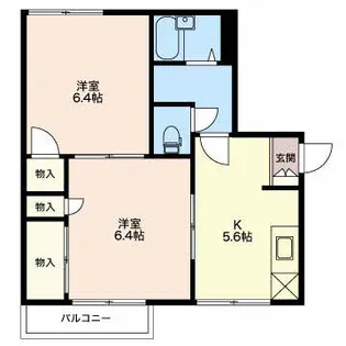 フレグランスA【A202号室】の間取り