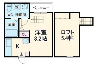 ROROつゆはし【2階】の間取り
