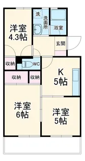 みなとテラス【305号室】の間取り