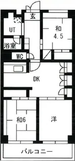 テレパレス横須賀【808号室】の間取り