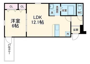 フジパレス大和田Ⅱ番館【1階】の間取り