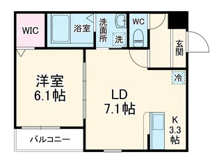 フジパレス大和田Ⅱ番館【3階】の間取り
