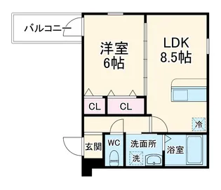 フジパレス大和田Ⅴ番館【1階】の間取り