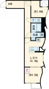 BRICK RESIDENCE 目黒本町【3階】の間取り