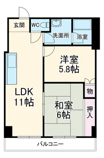 メゾン・ヴァンベール【802号室】の間取り