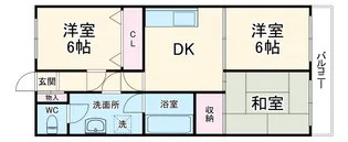 神木本町コスモマンション【6階】の間取り