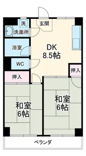 コーポカネヒラ【1階】の間取り