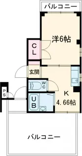 シャトレ一条【4階】の間取り