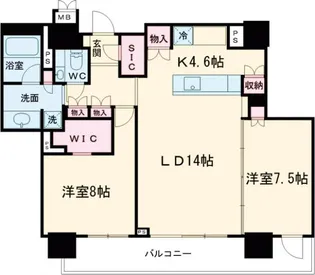 Brillia Tower 前橋【27階】の間取り