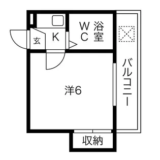 アトランティス東岡崎【204号室】の間取り