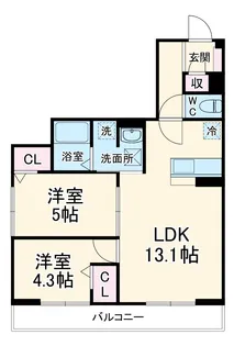 Noble Vila TOZUKA(ノーブルヴィラトヅカ)【2階】の間取り