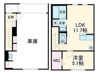 フレンドLiberte【1階】の間取り