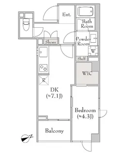 ミリアレジデンス白金台【3階】の間取り