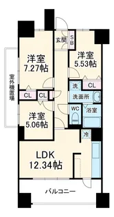 パークホームズ刈谷サザンゲートウェスト【3階】の間取り