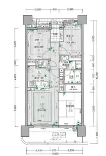 キングマンション江戸堀【3階】の間取り