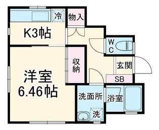レジデンス大森【1階】の間取り