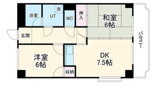 福田マンション【4階】の間取り