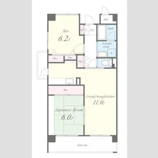 ハートフォードM【406号室】の間取り