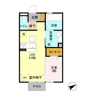 Sプレイス【1階】の間取り