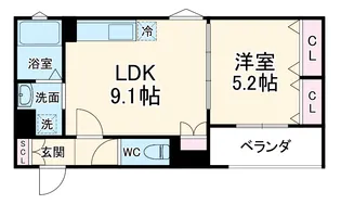 グランディール豊川【2階】の間取り
