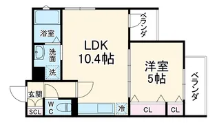 グランディール豊川【3階】の間取り