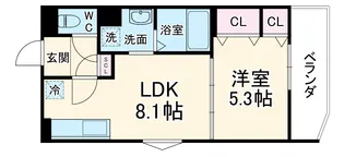 グランディール豊川【3階】の間取り