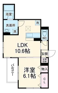 パラディーゾ湘南【1階】の間取り