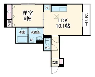 パラディーゾ湘南【1階】の間取り
