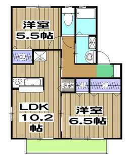 ビーグルスクエアⅡ C棟【101号室】の間取り