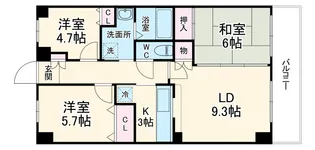 フェリスローマ浦和【3階】の間取り