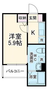 ベイルームフルリール相模大野【1階】の間取り