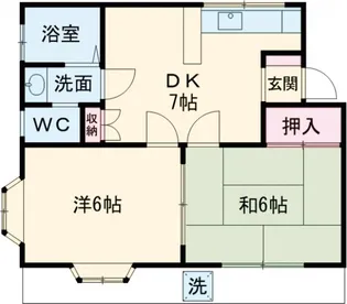 カーサ山口【202号室】の間取り