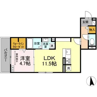 ニューヴィレッジⅡ【1階】の間取り