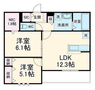 フィカーサ柏の葉【2階】の間取り