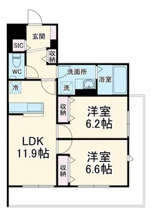 フィカーサ柏の葉【1階】の間取り