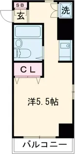 コーポ数納【101号室】の間取り