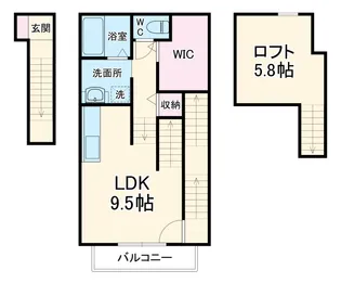Lasting Rose 東日野【6号室】の間取り