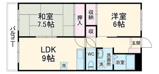 ハーモニー和合 Ⅱ【102号室】の間取り