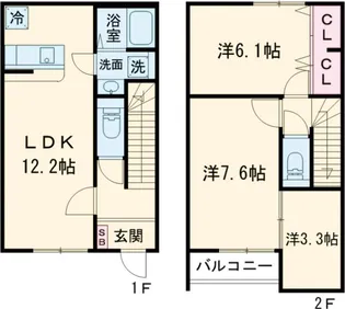 Miaouble(ミャウブル)【1階】の間取り