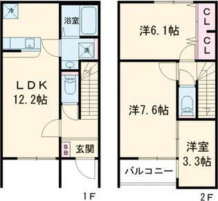 Miaouble(ミャウブル)【102号室】の間取り