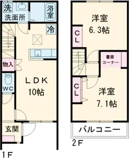 Emina Heights(エミーナ ハイツ) B【101号室】の間取り