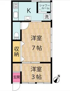 岩崎荘【101号室】の間取り