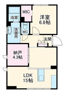グランウェーブ湘南【1階】の間取り